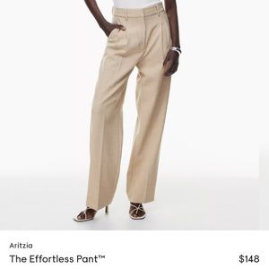 Aritzia Wilfred Effortless Pants - Heather Oat Beige Size 10